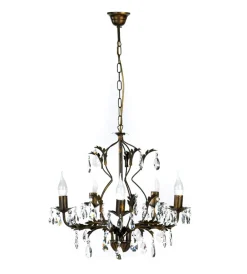 Discount Lampadario a 5 luci "teresa" bronzo, e14 Illuminazione Per Interno