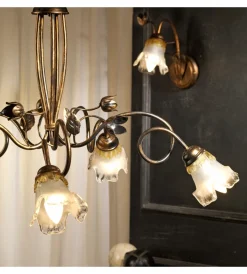 Onli Illuminazione Per Interno|Lampadario "arianna" 5 luci bronzo, e14