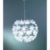 Illuminazione Per Interno|Lampadario "blowball" con fiori trasparenti diametro 50 cm