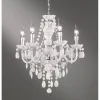 Illuminazione Per Interno|Lampadario classico "luster" 5 luci acrilico bianco cm 52