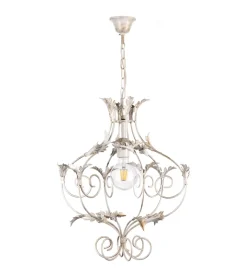 Discount Lampadario "contessa" in metallo color avorio, e27 Illuminazione Per Interno