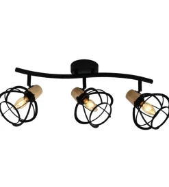 Hot Lampadario "ginger" 3 luci metallo nero, e14 Illuminazione Per Interno