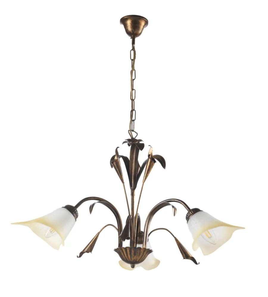 Illuminazione Per Interno-Onli Lampadario "lucrezia" 3 luci bronzo, e14