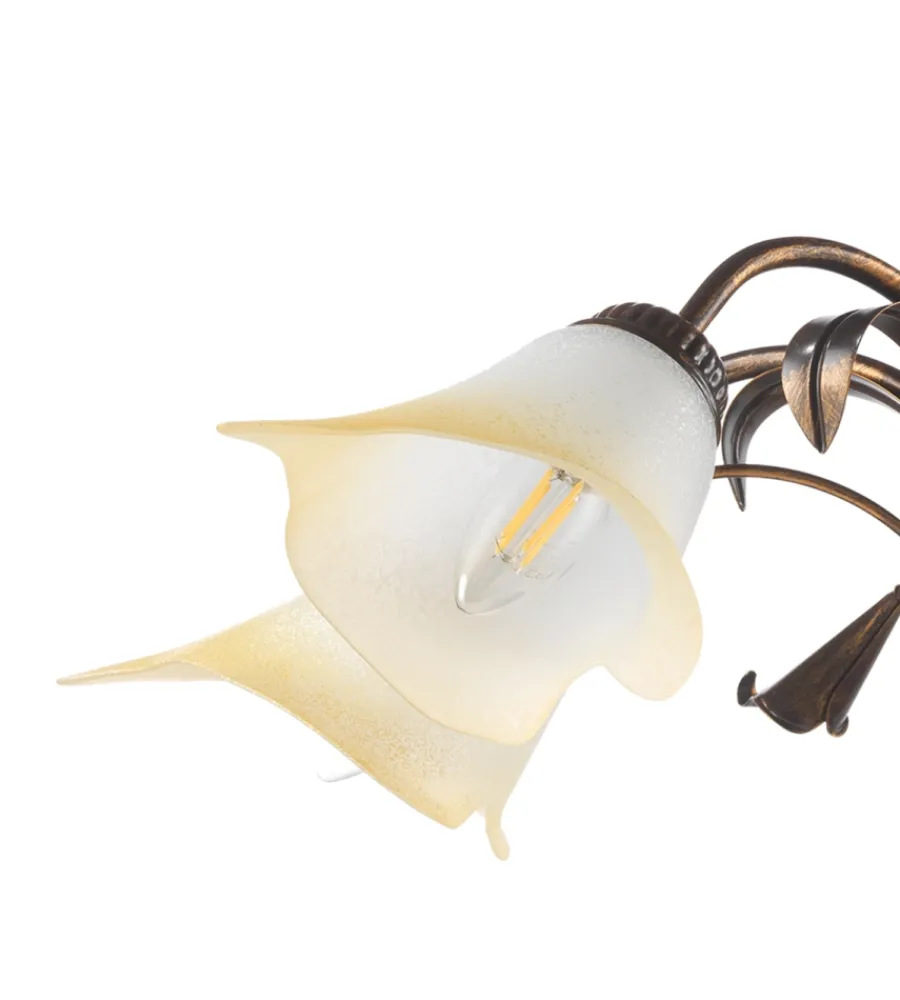Illuminazione Per Interno-Onli Lampadario "lucrezia" 5 luci bronzo, e14