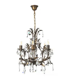 Illuminazione Per Interno-Onli Lampadario "botte" 5 luci bronzo, e14