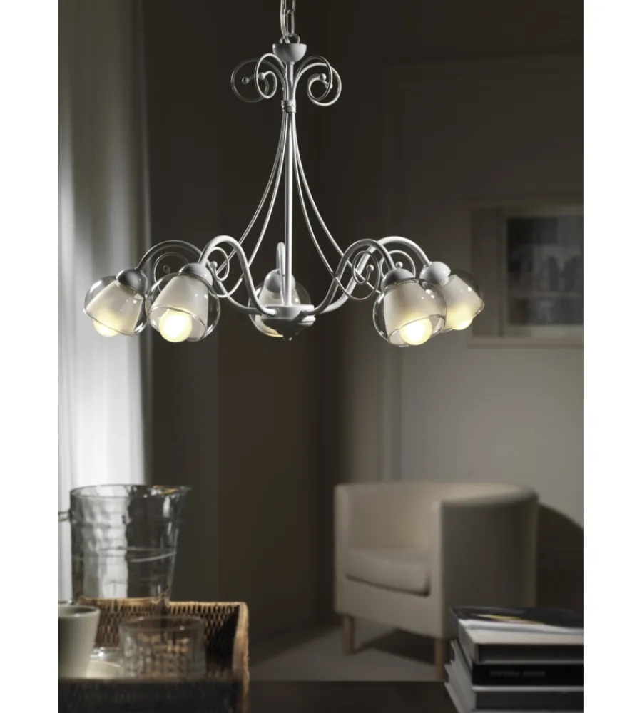 Onli Illuminazione Per Interno|Lampadario "camilla" 4 luci, e14