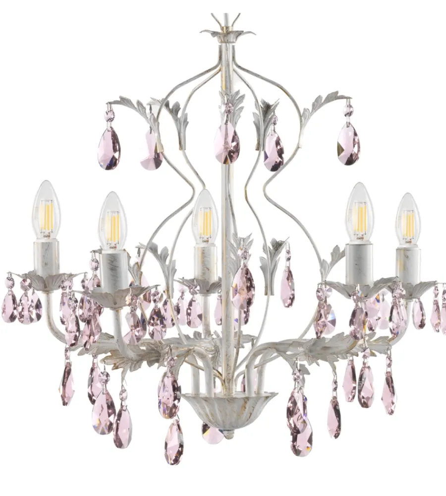 Best Lampadario "kate" 5 luci, e14 Illuminazione Per Interno