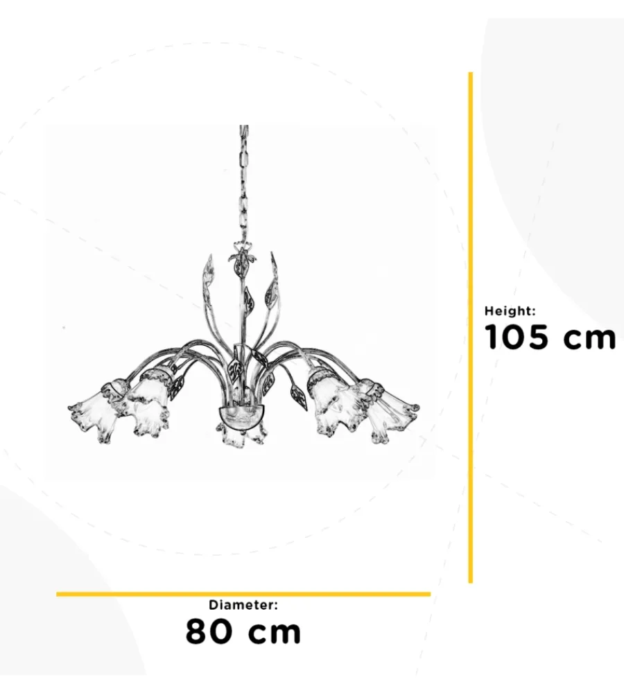 Illuminazione Per Interno-Onli Lampadario "lancia" 5 luci, e14