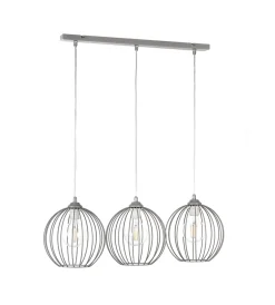 Illuminazione Per Interno-Onli Lampadario "melone" grigio 3 luci, e27
