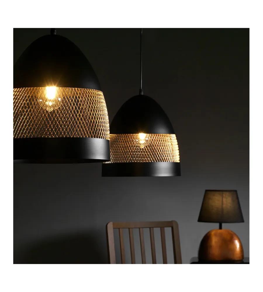 Illuminazione Per Interno-Onli Lampadario "polly" nera, e27