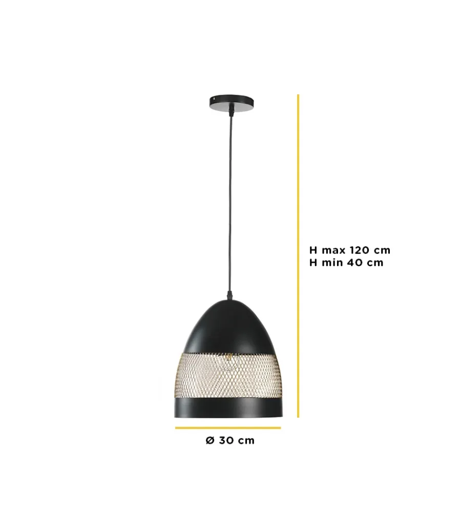Illuminazione Per Interno-Onli Lampadario "polly" nera, e27