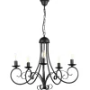 Discount Lampadario "pompei" 5 luci in metallo nero, e14 Illuminazione Per Interno