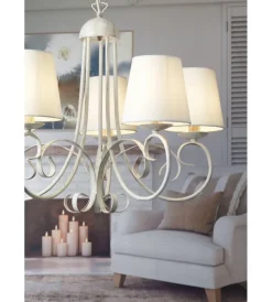 Hot Lampadario "pompei" con 5 punti luce in metallo, e14 Illuminazione Per Interno