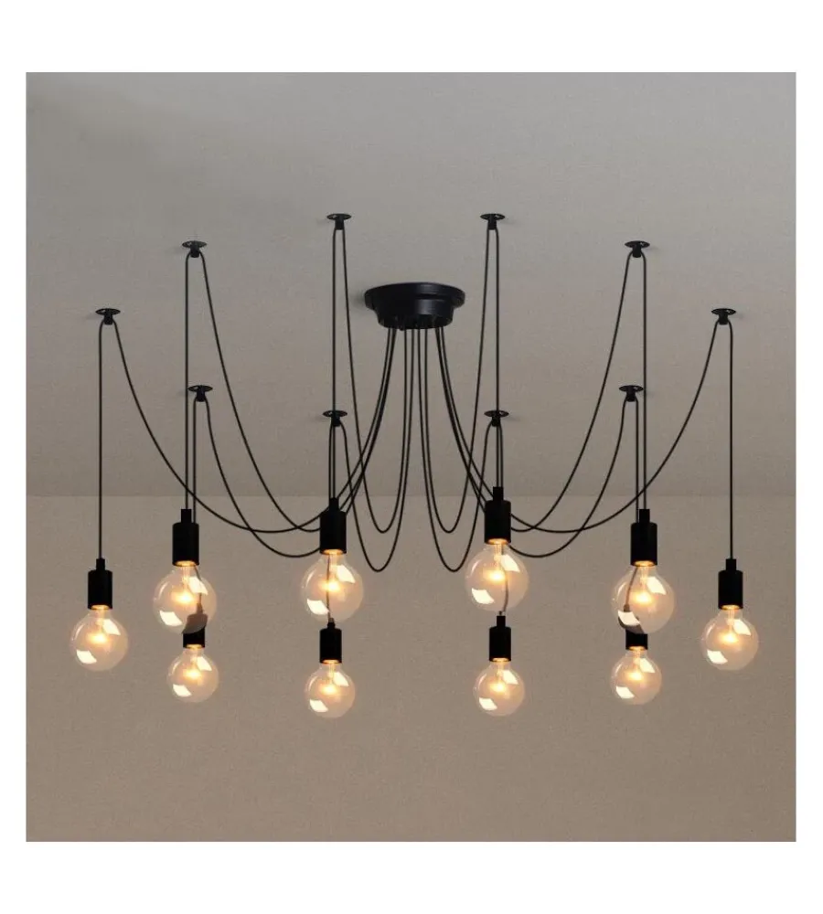 Illuminazione Per Interno- Lampadario "spider" 10 bracci, e27