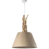 Clearance Lampadario "woody" legno e sabbia, e27 Illuminazione Per Interno
