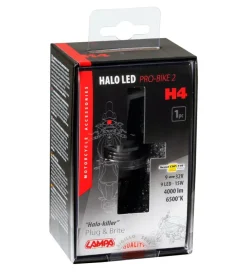 Discount de led per auto 9-32v halo led pro-bike 2 - (h4) - 15w - p43t - 1 pz - scatola 57749 Moto