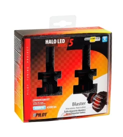 Lampa Auto Esterno|de led per auto 9-32v halo led serie 5 blaster - (h4) - 20w - p43t - 2 pz - scatola 57791