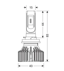 Auto Esterno-Lampa de led per auto 9-32v halo led serie 6 standard - (h8-h9-h11-h16) - 30w - pgj19-x - 2 pz  - scatola  57786