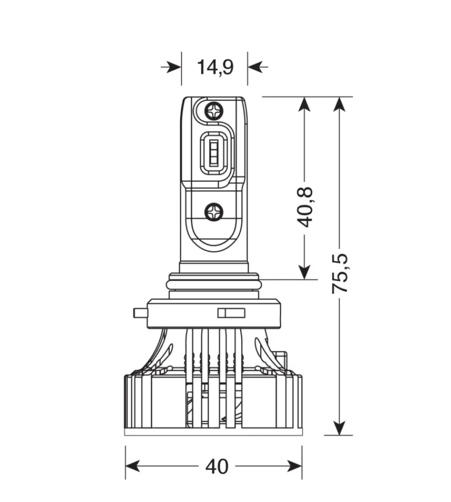 Auto Esterno-Lampa de led per auto 9-32v halo led serie 7 compact - (h10-hb3 9005) - 36w - p20d - 2 pz - scatola 57780