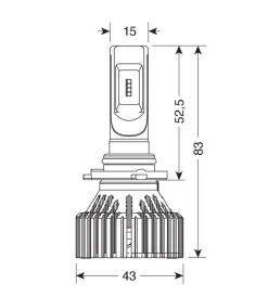 de led per auto 9-32v halo led serie 6 standard - (h10-hb3 9005) - 30w - p20d - 2 pz  - scatola  57787 Auto Esterno