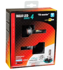 Online de led per auto 9-32v halo led serie 4 fit-master - (h4) - 25w - p43t - 2 pz - scatola 57798 Auto Esterno