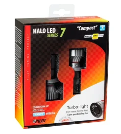 Lampa Auto Esterno|de led per auto 9-32v halo led serie 7 compact - (h4) - 36w - p43t - 2 pz - scatola 57777