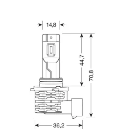 Auto Esterno-Lampa de led per auto 9-32v halo led serie 10 halo killer - (h10-hb3 9005) - 20w - p20d - 2 pz  - scatola  57733