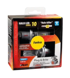 Lampa Auto Esterno|de led per auto 9-32v halo led serie 10 halo killer - (h4) - 20w - p43t - 2 pz  - scatola  57730