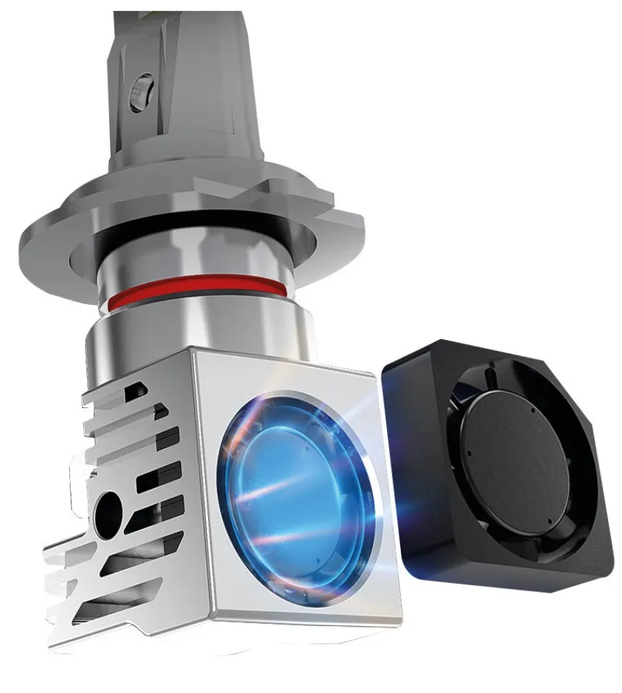 Auto Esterno-Lampa de led per auto 9-32v halo led serie 8 halo killer - (h4) - 25w - p43t - 2 pz - scatola 57770