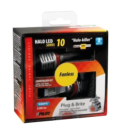 Lampa Auto Esterno|de led per auto 9-32v halo led serie 10 halo killer - (h8-h9-h11-h16) - 20w - pgj19-x - 2 pz - scatola 57732