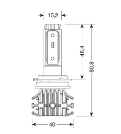 Hot de led per moto 9-32v halo led pro-bike 1 - (h7) - 25w - px26d - 1 pz  - scatola  57757 Moto