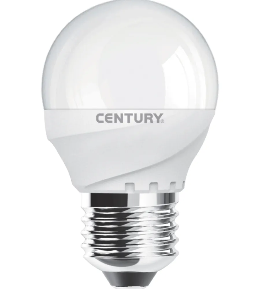 Lampadine-Century Lampadina led globo micro frost 6w e27 3000k 470 lm