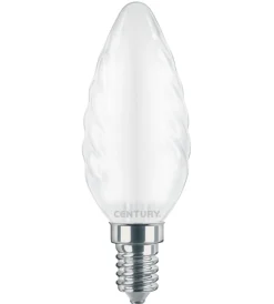 Century Lampadine|Lampadina led incanto saten candela tortiglione 4w e14 6000k 470 lm