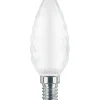 Lampadine-Century Lampadina led incanto saten candela tortiglione 4w e14 3000k 470 lm