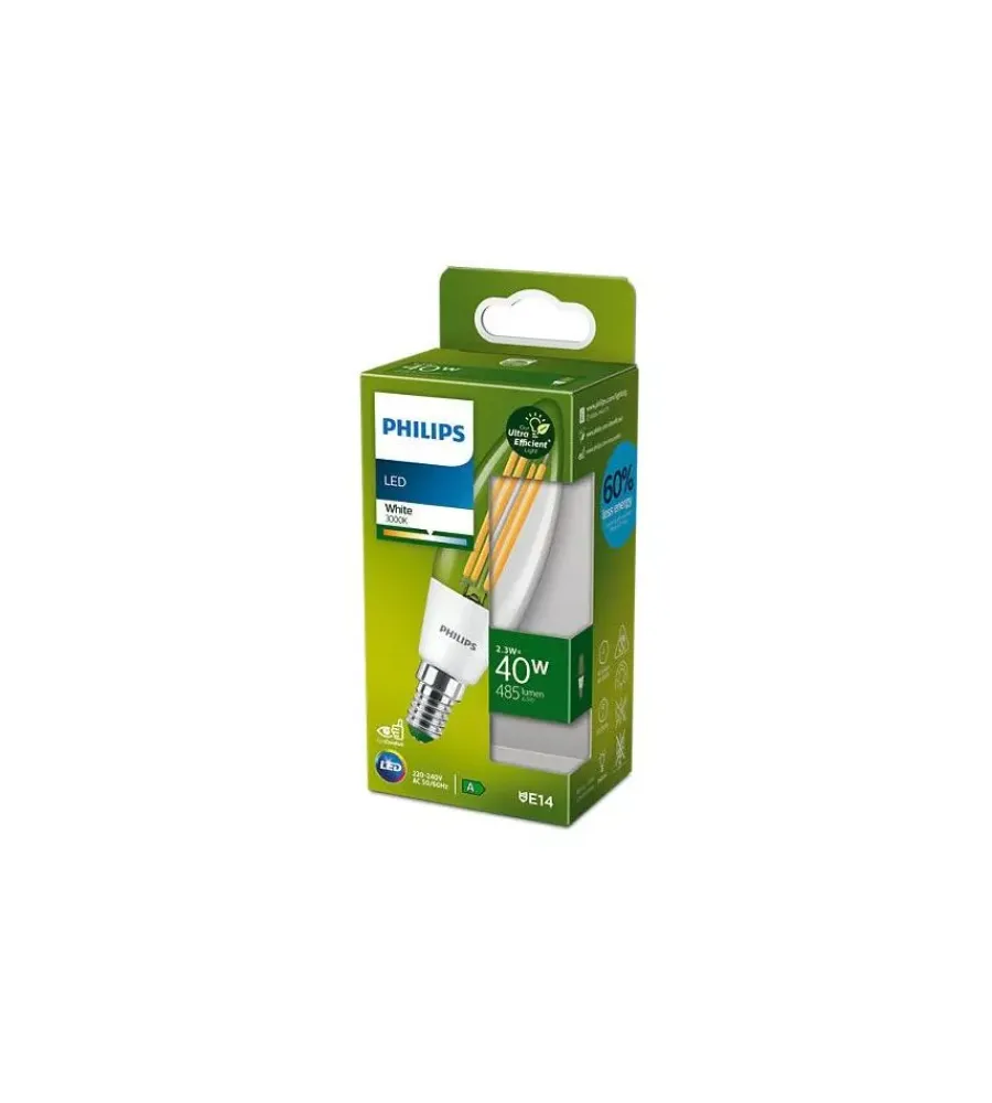 New Lampadina led oliva e lustre 2,3w 3000k, e14 Lampadine