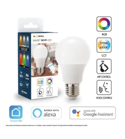 Lampadina smart rgb+cct, 60w e27 Lampadine