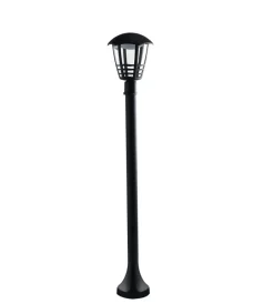 New Lanterna led "cloe" nero goffrato 12w 800lm, ø19x1000 cm Illuminazione Per Esterno