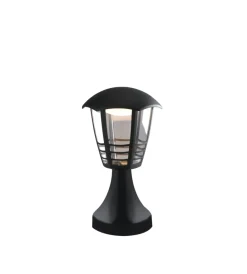 New Lanterna led "cloe" nero goffrato 12w 800lm, ø17x30 cm Illuminazione Per Esterno