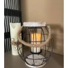 Decorazione Ambienti|Lanterna porta candela in vetro e ferro, lxh: 27x30 cm