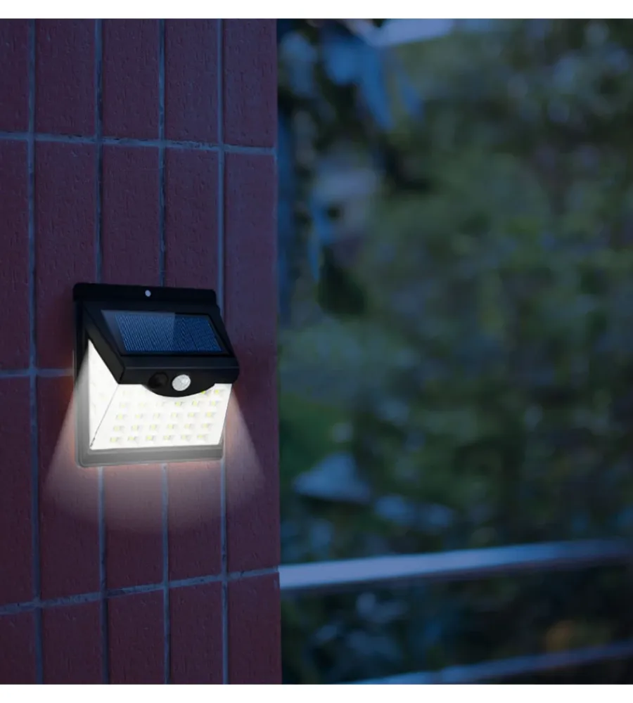 Illuminazione Per Esterno|Lanterna solare led con sensore di movimento e crepuscolare - 40 led