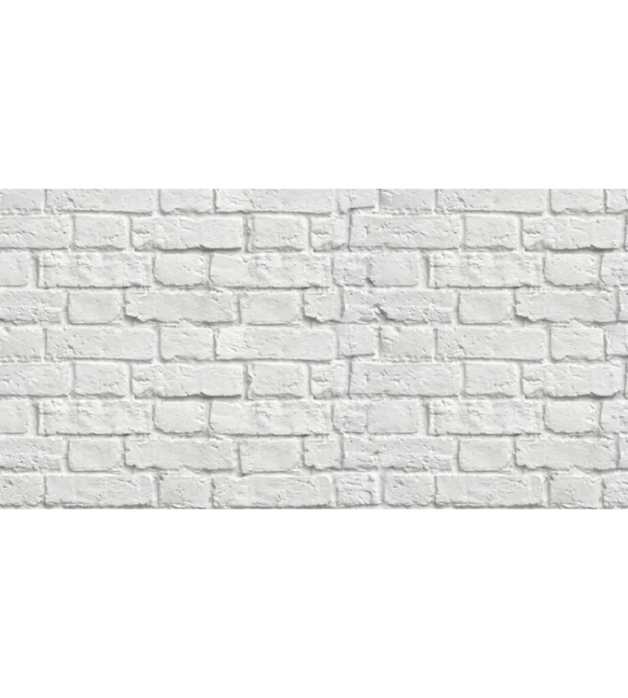 Pannelli Plastici- Lastra decorativa in polipropilene con stampa effetto muro, 100x50 cm