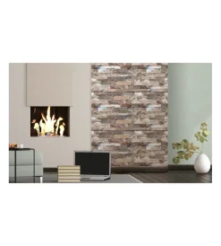 Pannelli Plastici|Lastra decorativa in polipropilene con stampa effetto muro "natural stone", 100x50 cm