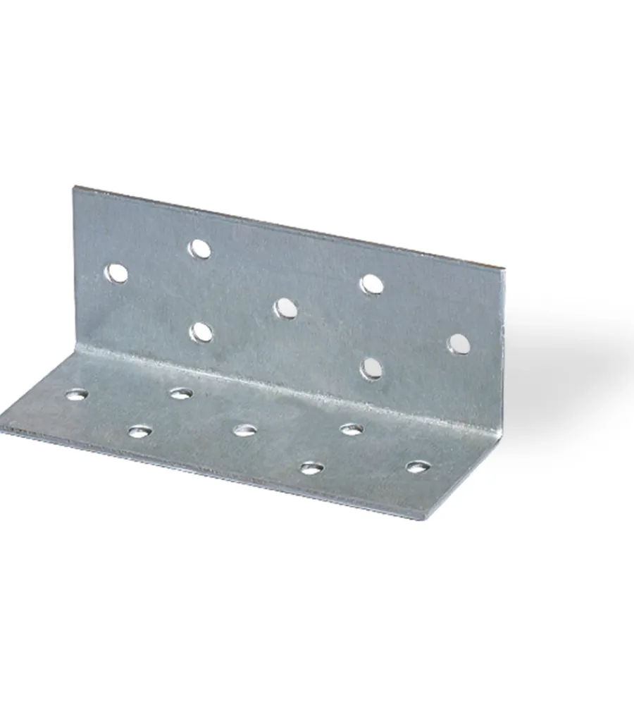 Ferramenta Per Esterno- Lastrina ad angolo, forata 200 x 40 x 40 mm.