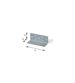 Ferramenta Per Esterno- Lastrina ad angolo, forata 100 x 40 x 40 mm.