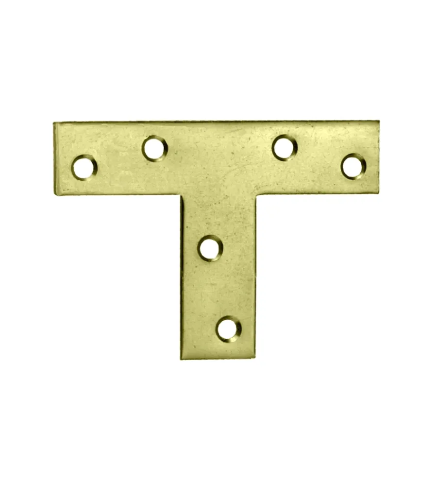 Sistemi Di Fissaggio- Lastrine a "t" 140 x 110 x 30 mm. - zincate giallo - 2 pz.