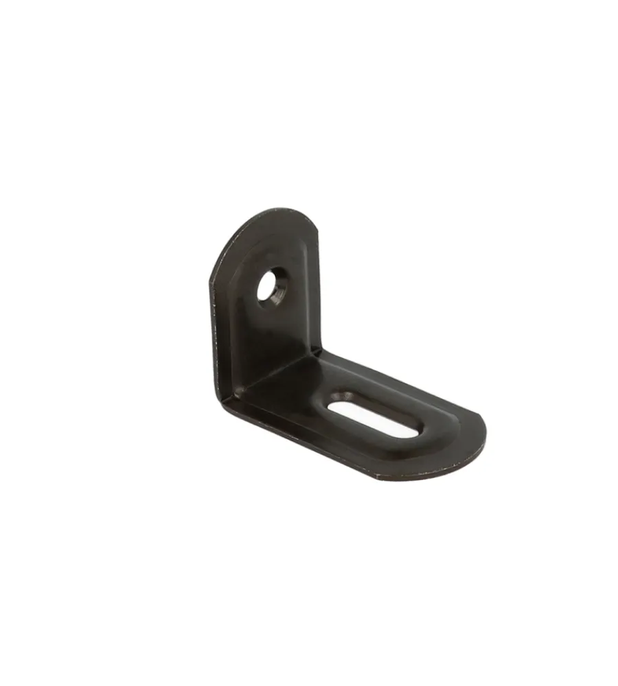 Ferramenta Per Mobili E Infissi- Lastrine ad angolo con asola - 23 x 28 x 38 mm. - bianco - 4 pz.