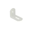 Ferramenta Per Mobili E Infissi|Lastrine ad angolo con asola in acciaio colore bianco 23x28x38 mm. 4 pz.