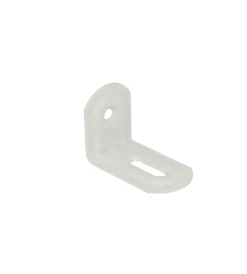 Ferramenta Per Mobili E Infissi|Lastrine ad angolo con asola in acciaio colore bianco 23x28x38 mm. 4 pz.