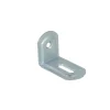 Ferramenta Per Mobili E Infissi- Lastrine ad angolo con asola in acciaio zincato bianco 23x28x38 mm. 4 pz.