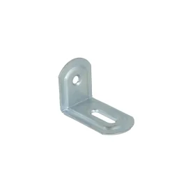 Ferramenta Per Mobili E Infissi- Lastrine ad angolo con asola in acciaio zincato bianco 23x28x38 mm. 4 pz.